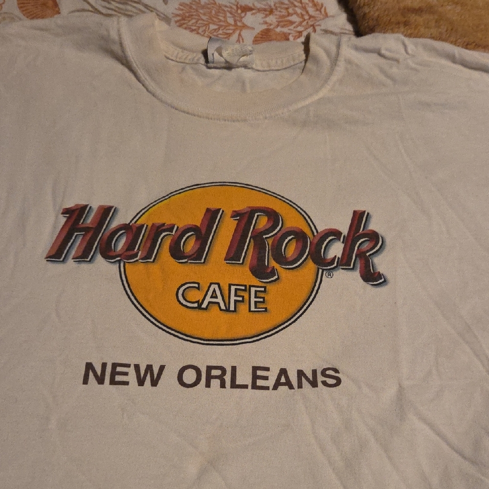 Hard Rock Cafe Cream Tee with New Orleans Logo